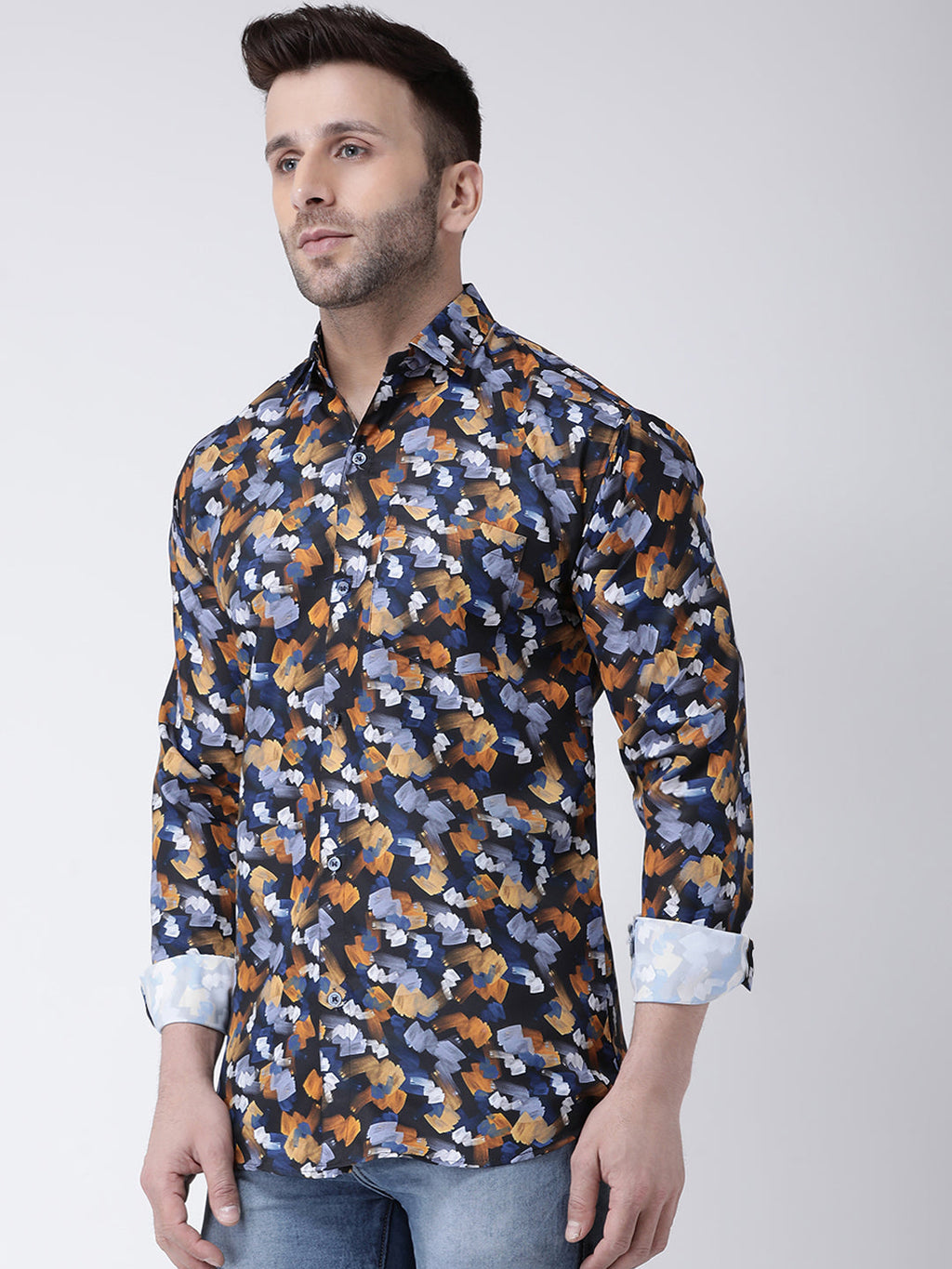 RIAG Multi color Men's Full Sleeves Printed Shirt | Grocsy
