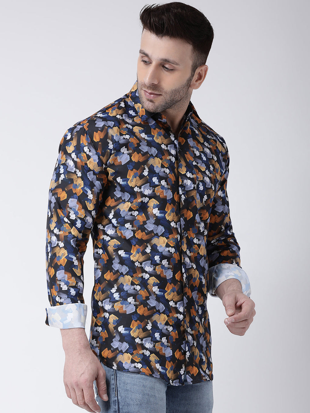 RIAG Multi color Men's Full Sleeves Printed Shirt | Grocsy