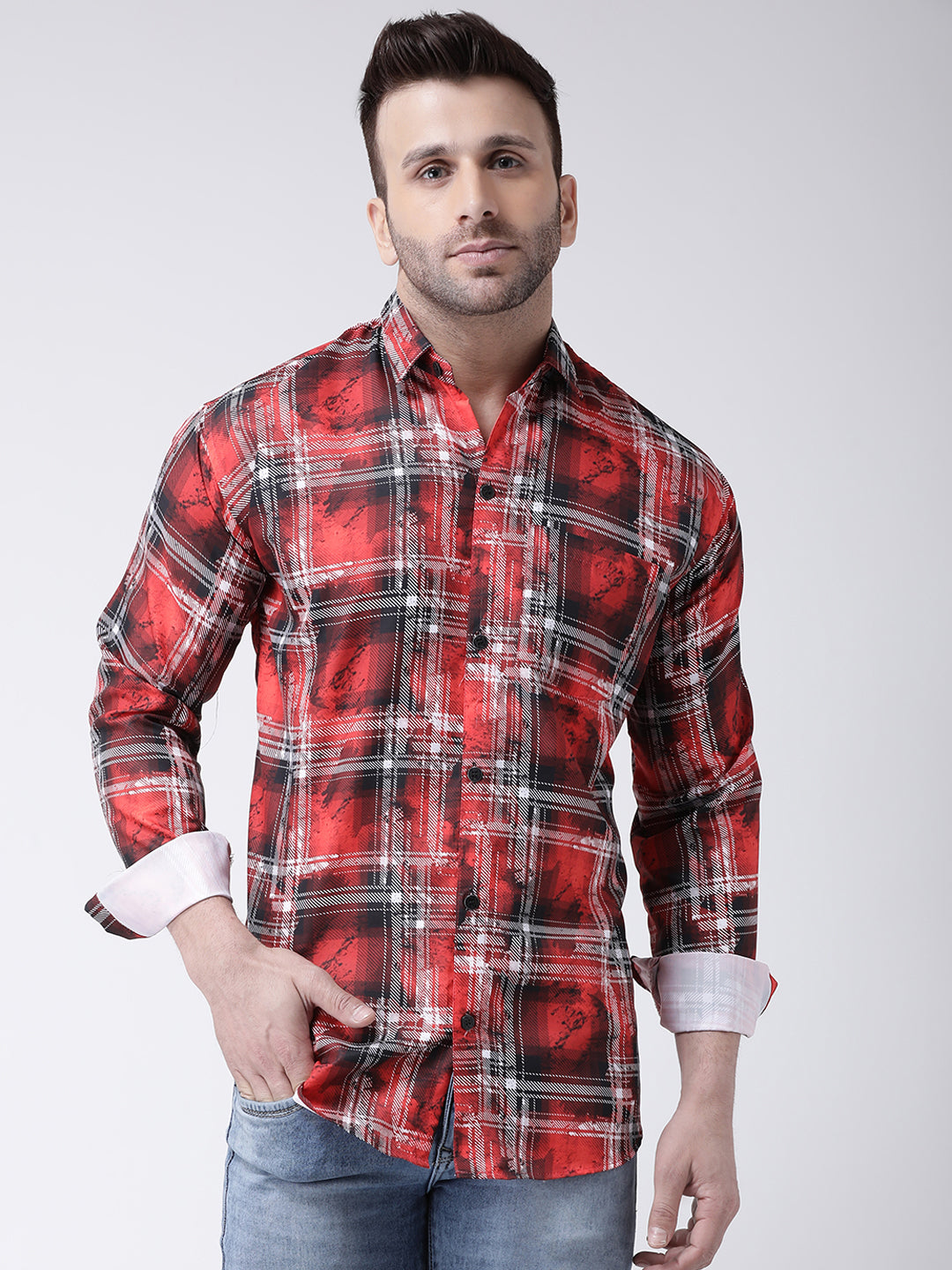 RIAG Multi color Men's Full Sleeves Printed Shirt | Grocsy