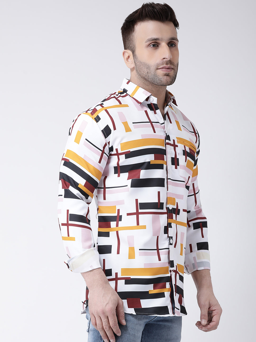 RIAG Multi color Men's Full Sleeves Printed Shirt | Grocsy