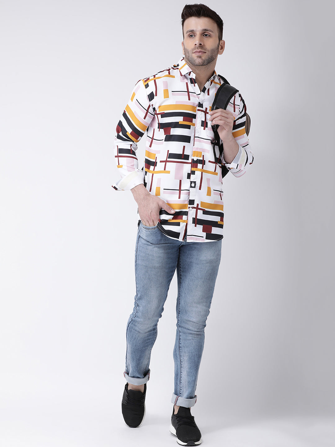 RIAG Multi color Men's Full Sleeves Printed Shirt | Grocsy