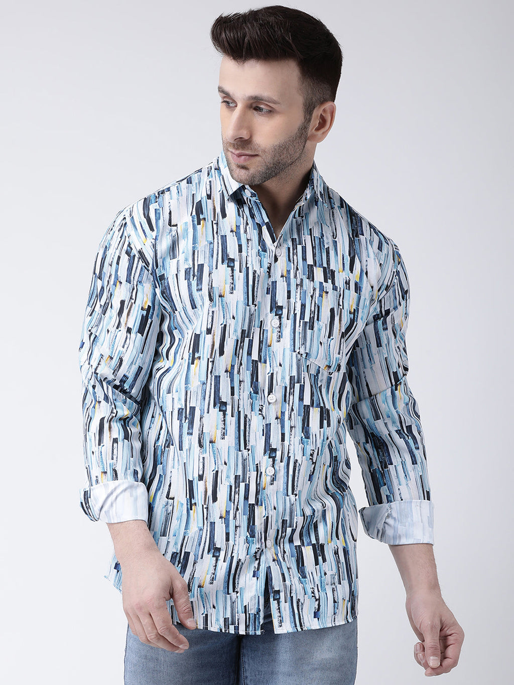 RIAG Multi color Men's Full Sleeves Printed Shirt | Grocsy