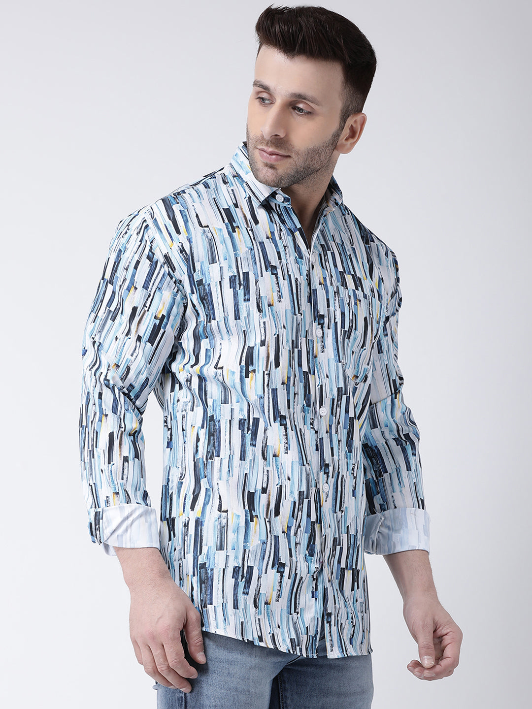 RIAG Multi color Men's Full Sleeves Printed Shirt | Grocsy