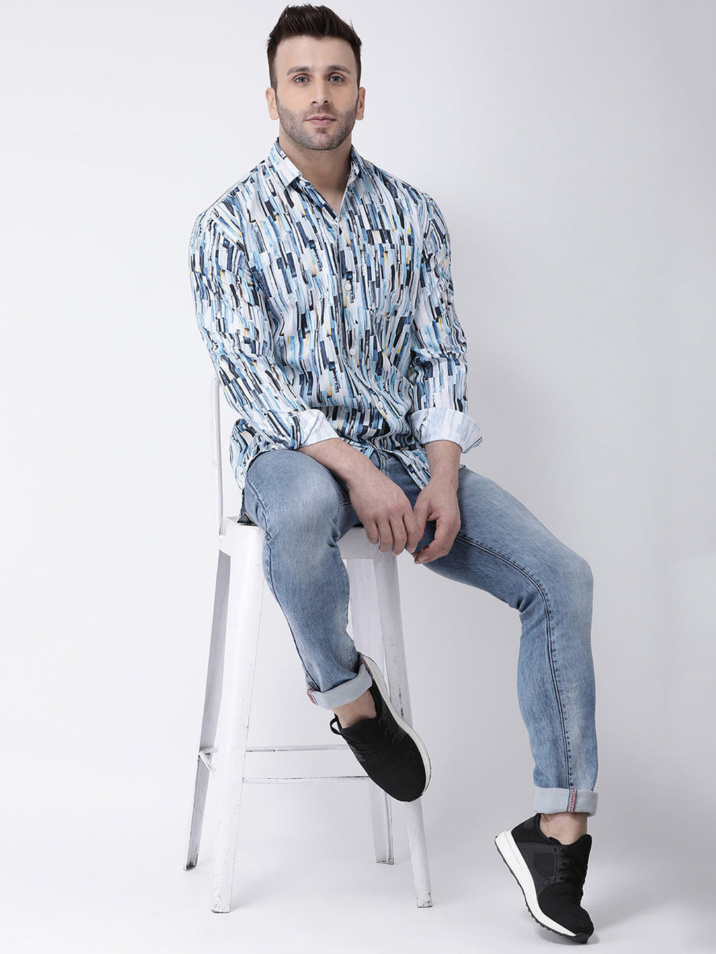 RIAG Multi color Men's Full Sleeves Printed Shirt | Grocsy