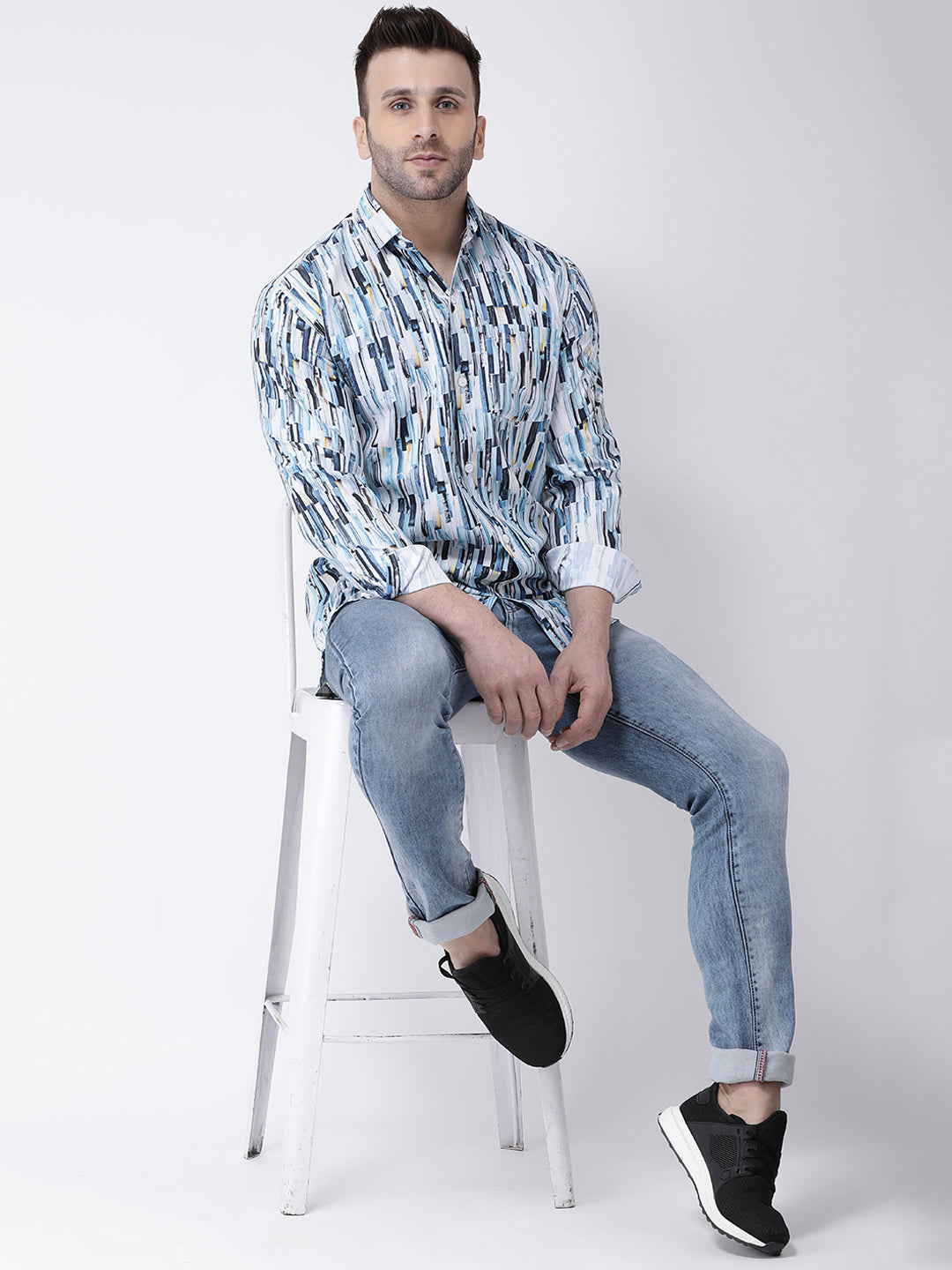 RIAG Multi color Men's Full Sleeves Printed Shirt | Grocsy
