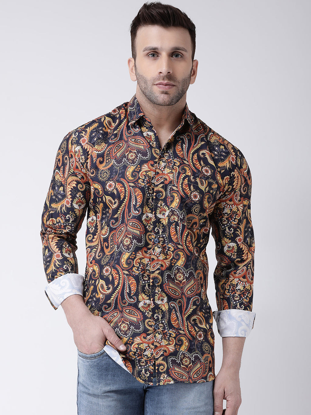 RIAG Multi color Men's Full Sleeves Printed Shirt | Grocsy
