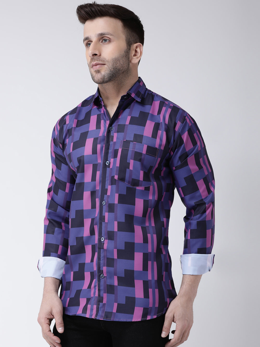 RIAG Multi color Men's Full Sleeves Printed Shirt | Grocsy