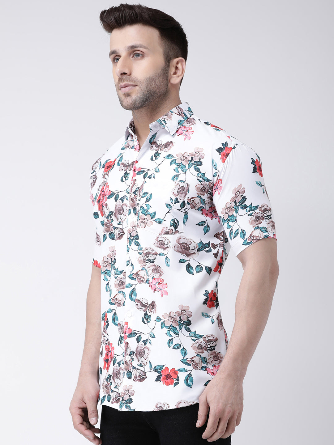 Indian Clothing RIAG Multi color Men's Half Sleeves Printed Shirt | Grocsy