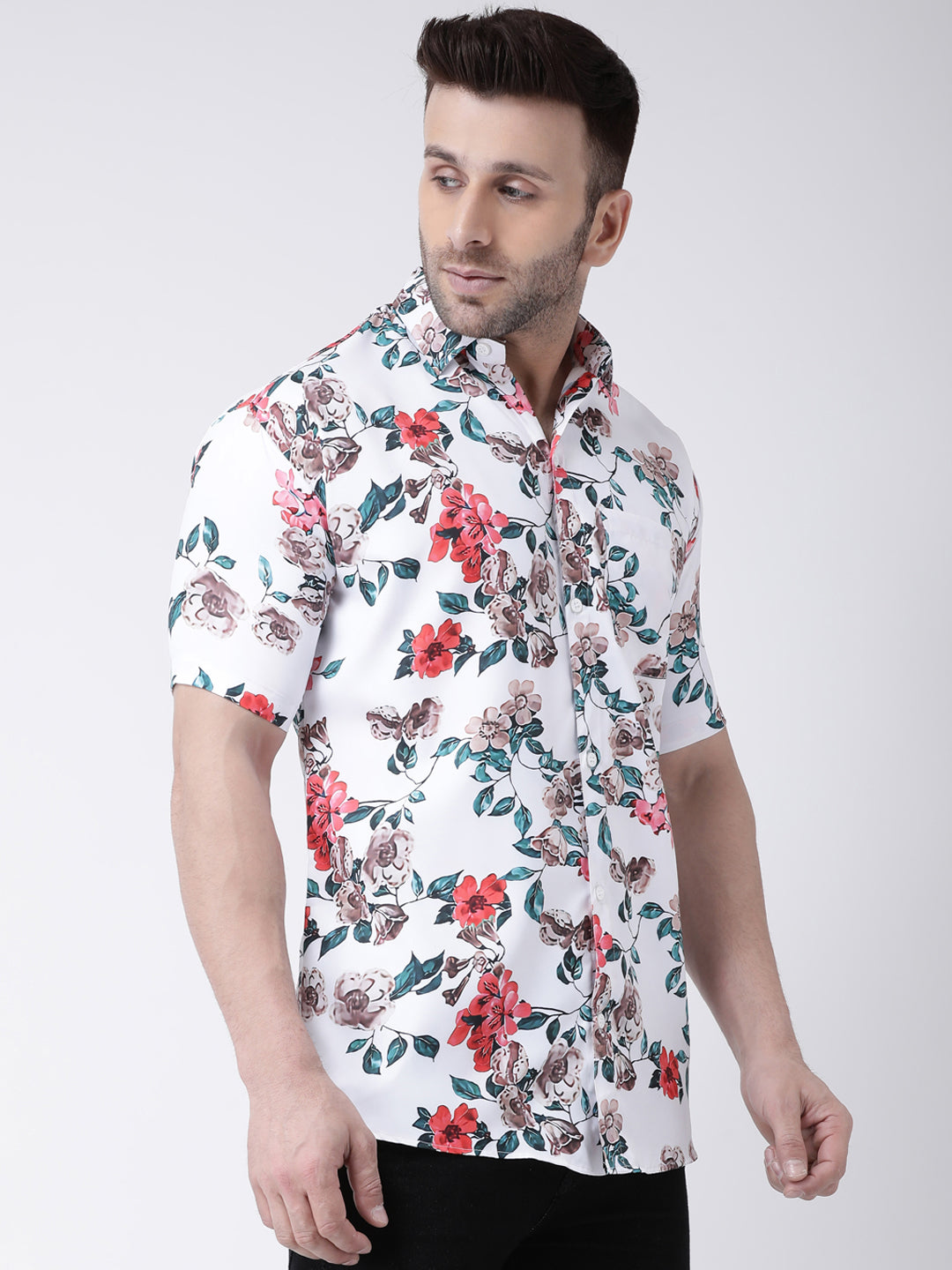 Indian Clothing RIAG Multi color Men's Half Sleeves Printed Shirt | Grocsy