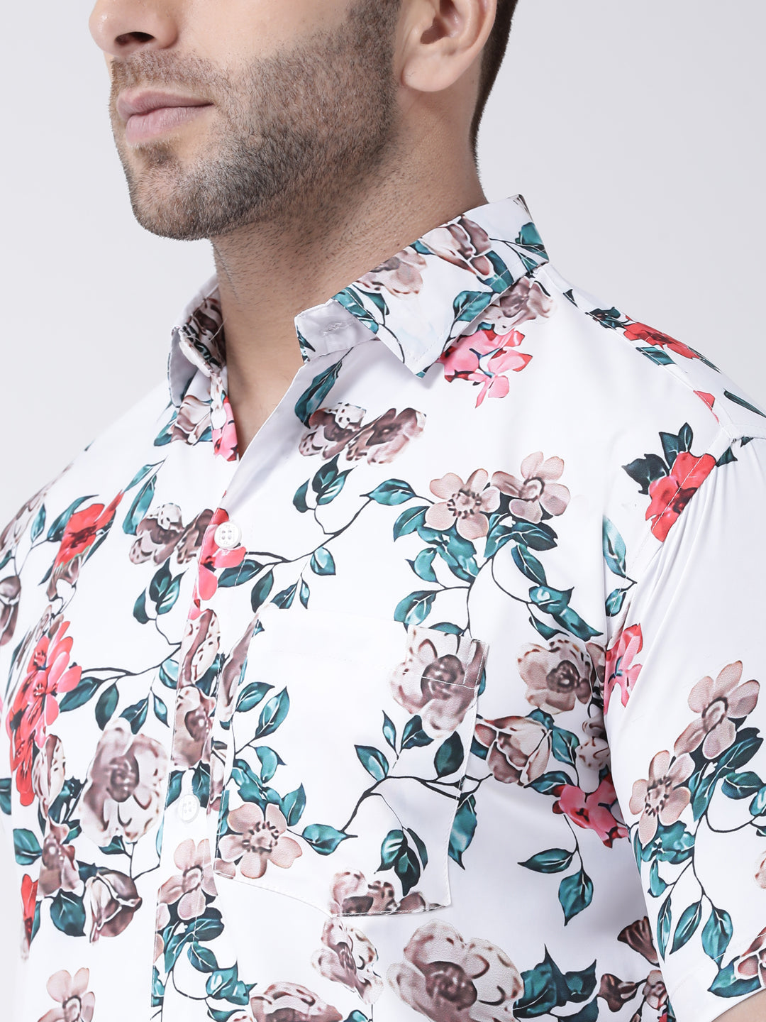 Indian Clothing RIAG Multi color Men's Half Sleeves Printed Shirt | Grocsy