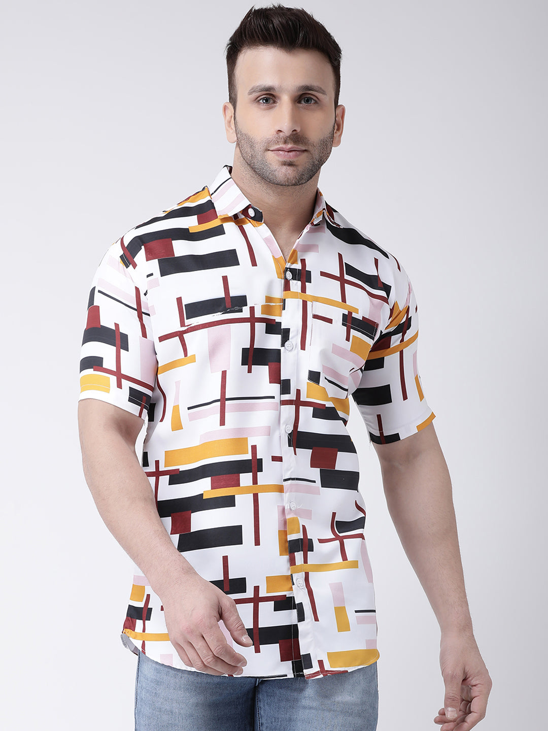 RIAG Multi color Men's Half Sleeves Printed Shirt | Grocsy