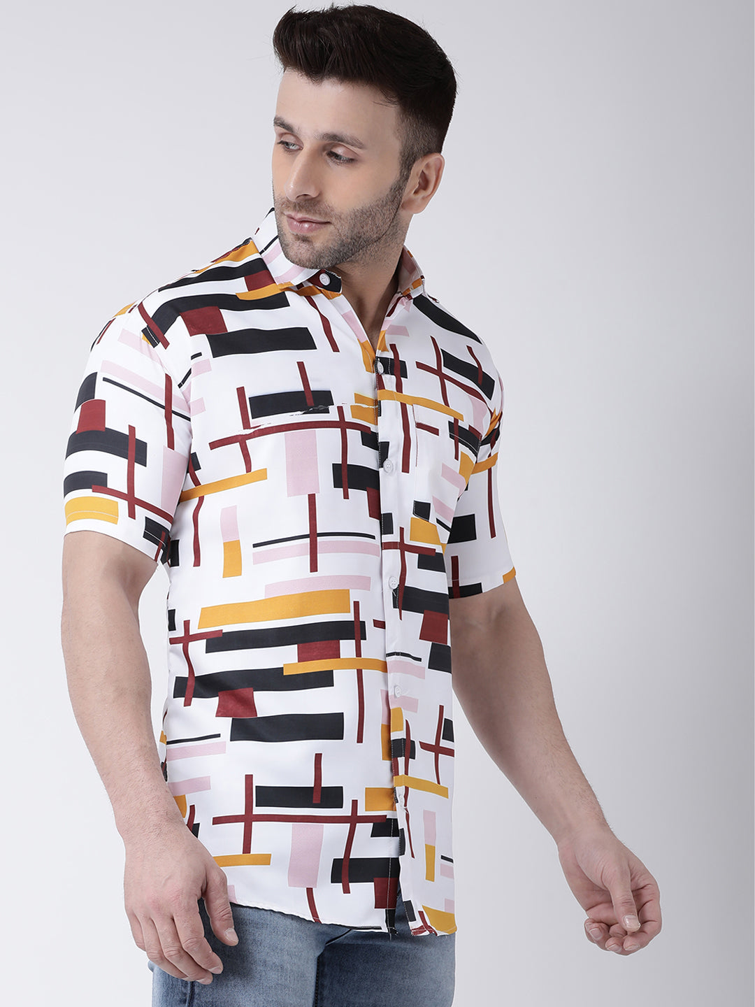 RIAG Multi color Men's Half Sleeves Printed Shirt | Grocsy