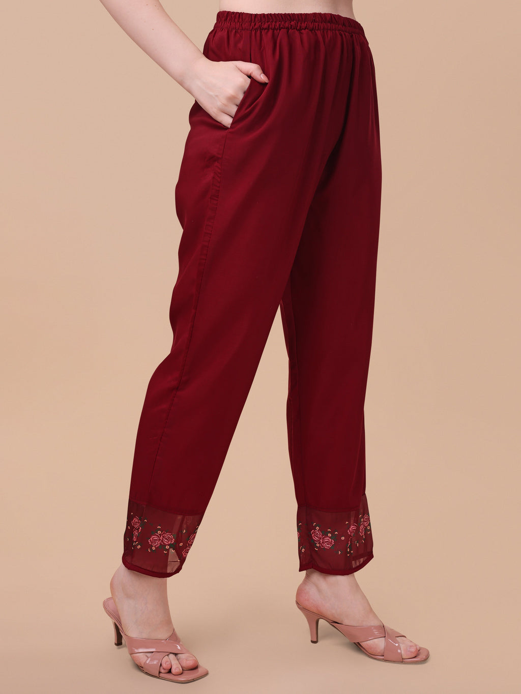 Embroidered Kurta With Pant & Dupatta Set, Multicolor - Hiral Fashion | Grocsy
