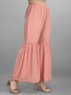 Georgette Embellished Kurta With Sharara & Dupatta Set, Multicolor - Hiral Fashion | Grocsy