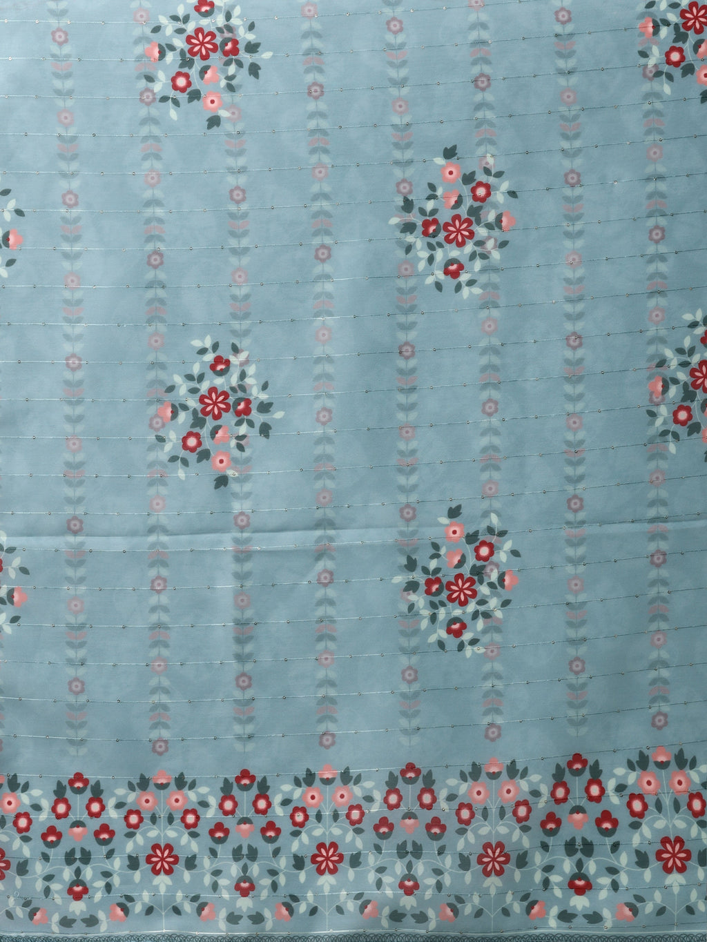 Blue Embroidered Kurta Pant & Dupatta Set, Multicolor - Hiral Fashion | Grocsy
