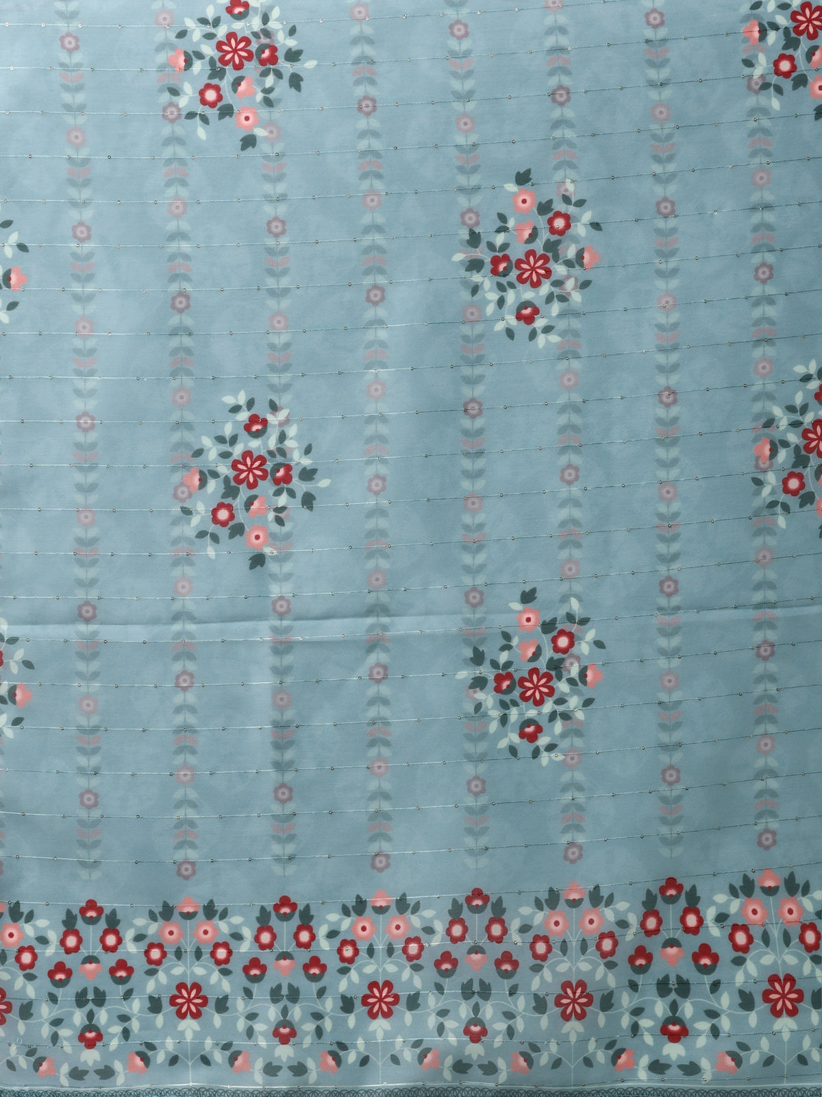Blue Embroidered Kurta Pant & Dupatta Set, Multicolor - Hiral Fashion | Grocsy