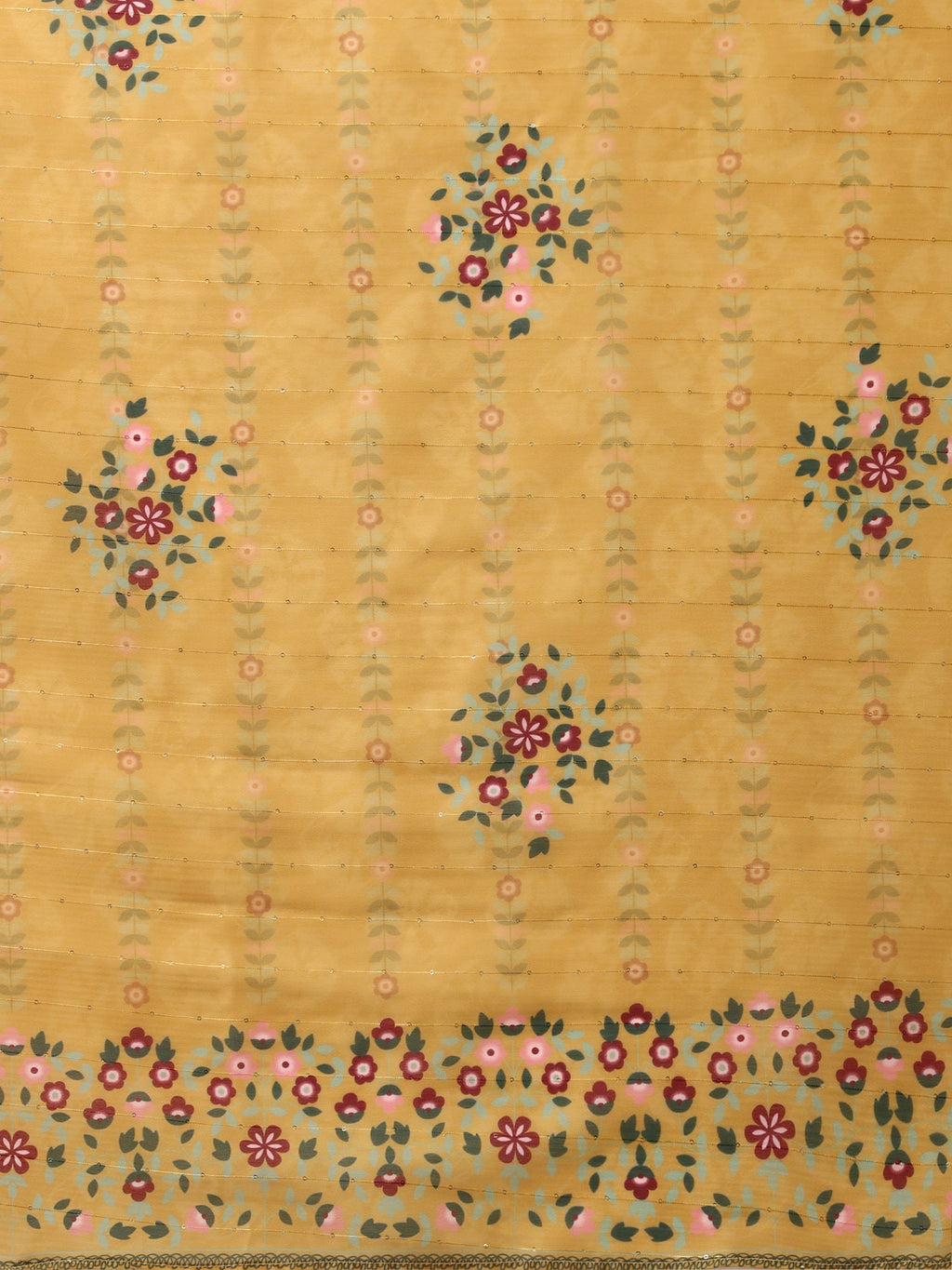 Mustard Embroidered Kurta Pant & Dupatta Set, Multicolor - Hiral Fashion | Grocsy