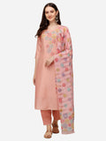 Hand Embroidered Kurta With Pant & Printed Dupatta Set, Multicolor - Hiral Fashion | Grocsy