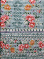 Embroidered Kurta With Pant And Printed Dupatta Set, Multicolor - Hiral Fashion | Grocsy