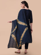 Embroidered Kurta , Pant & Dupatta Set, Multicolor - Hiral Fashion | Grocsy