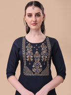 Embroidered Kurta , Pant & Dupatta Set, Multicolor - Hiral Fashion | Grocsy