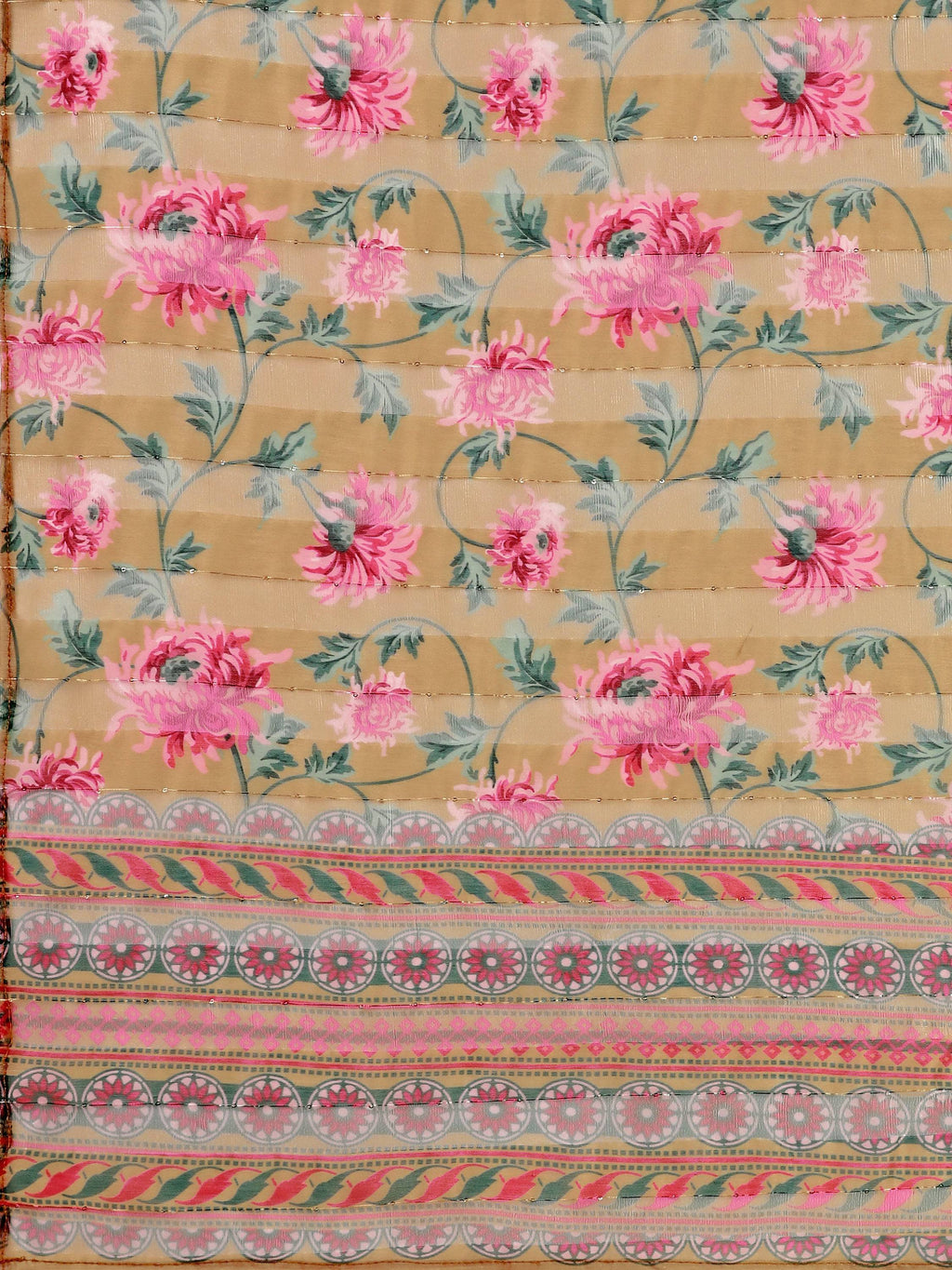 Embroidered Kurta With Pant & Printed Dupatta Set, Multicolor - Hiral Fashion | Grocsy
