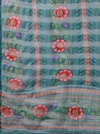 Hand Embroidered Kurta With Pant And Dupatta Set, Multicolor - Hiral Fashion | Grocsy
