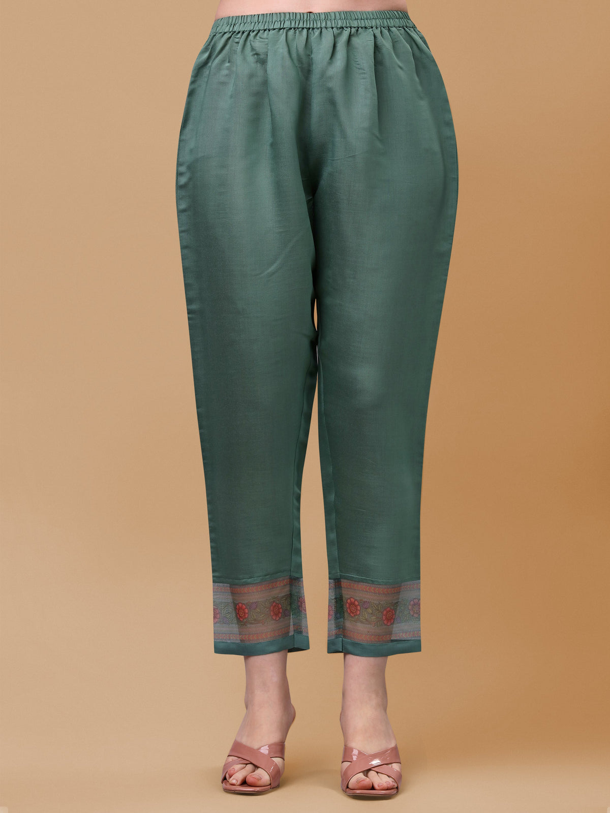Hand Embroidered Kurta With Pant And Dupatta Set, Multicolor - Hiral Fashion | Grocsy