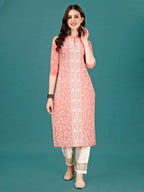 Lucknowi Embroidered Pure Cotton Mal Kurta With Designer Pant, Multicolor - Hiral Fashion | Grocsy