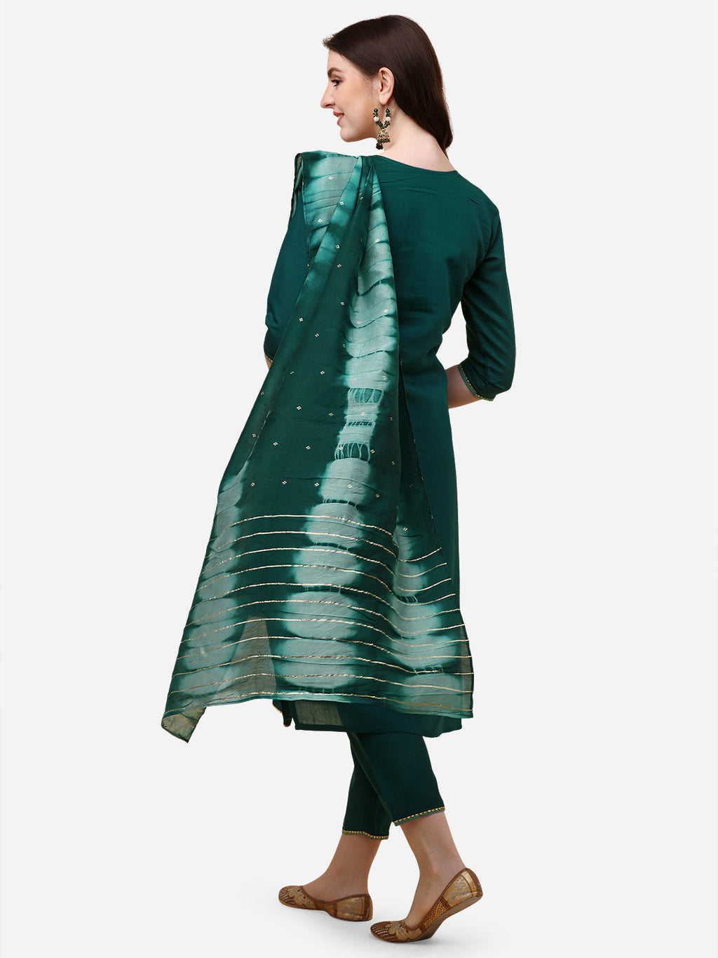 Embroidered Kurta With Pant And Dupatta Set, Multicolor - Hiral Fashion | Grocsy