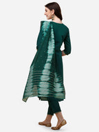 Embroidered Kurta With Pant And Dupatta Set, Multicolor - Hiral Fashion | Grocsy