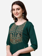 Embroidered Kurta With Pant And Dupatta Set, Multicolor - Hiral Fashion | Grocsy