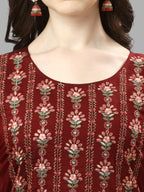 Thread Embroidered Kurta With Pant And Dupatta Set, Multicolor - Hiral Fashion | Grocsy
