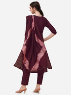 Embroidered Kurta With Pant And Dupatta Set, Multicolor - Hiral Fashion | Grocsy
