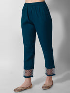 Hand Embroidered Kurta With Pant And Organza Dupatta Set Premium, Multicolor - Hiral Fashion | Grocsy