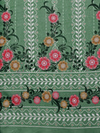 Embroidered Rayon Sequined Green Kurta With Pant & Dupatta Set Premium, Multicolor - Hiral Fashion | Grocsy