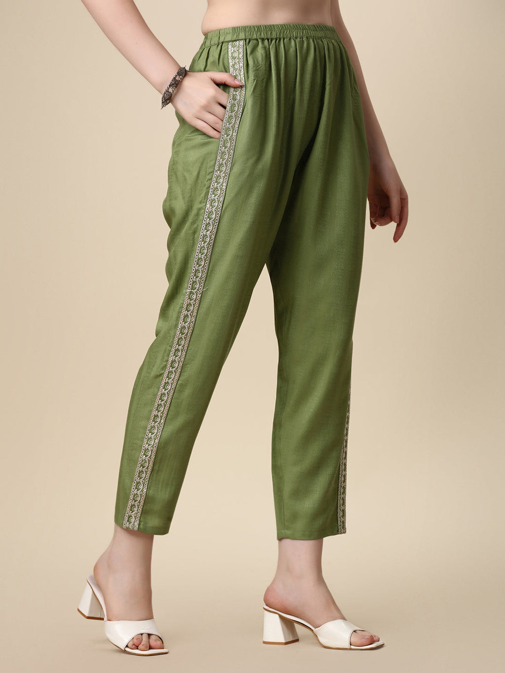 Embroidered Kurta With Pant And Dupatta Set, Multicolor - Hiral Fashion | Grocsy