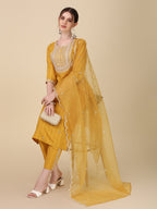 Embroidered Kurta With Pant And Dupatta Set Premium, Multicolor - Hiral Fashion | Grocsy