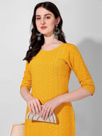 Thread Embroidered Kurta, Multicolor - Hiral Fashion | Grocsy