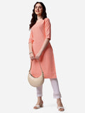 Thread Embroidered Kurta, Multicolor - Hiral Fashion | Grocsy