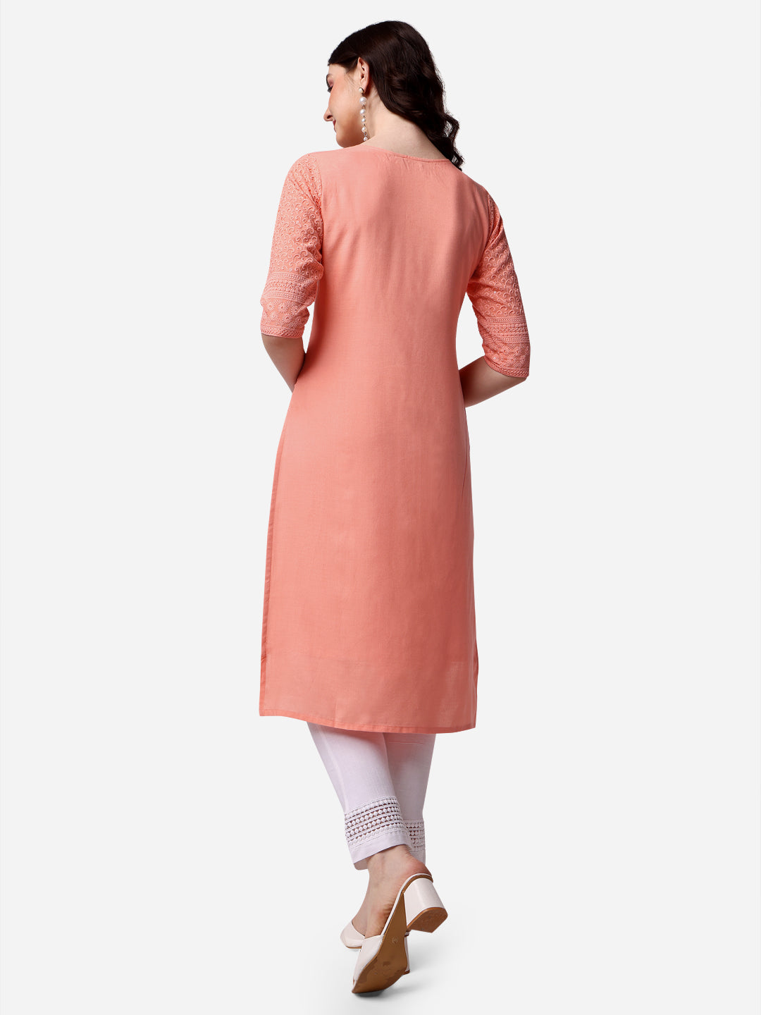 Thread Embroidered Kurta, Multicolor - Hiral Fashion | Grocsy