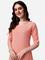 Thread Embroidered Kurta, Multicolor - Hiral Fashion | Grocsy
