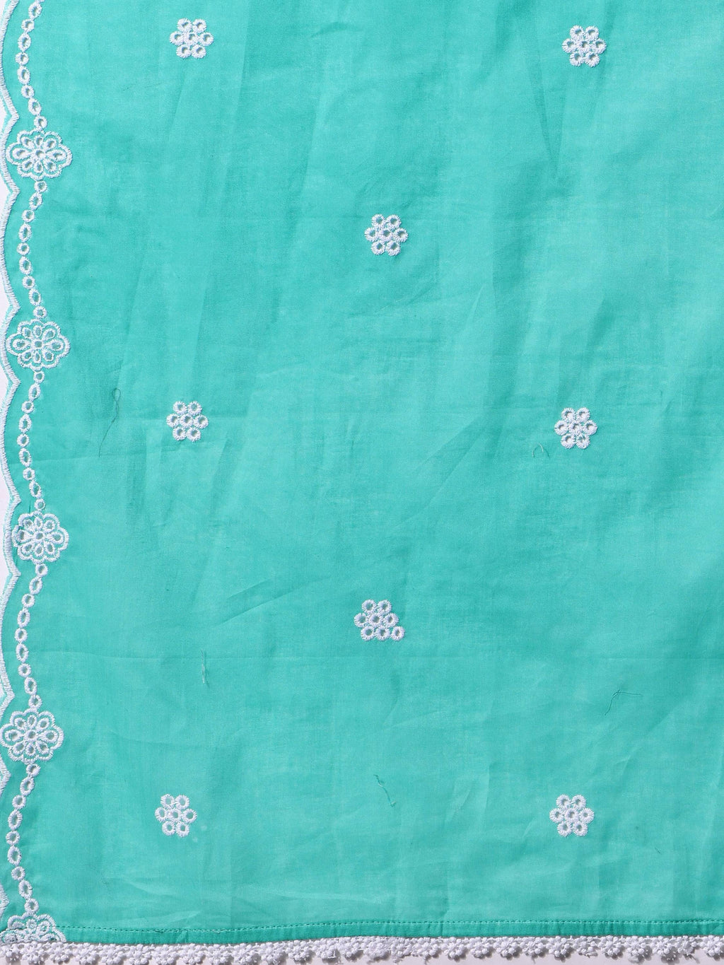 Nayra Cut Chikankari Embroidered Kurta With Pant And Dupatta Set, Multicolor - Hiral Fashion | Grocsy