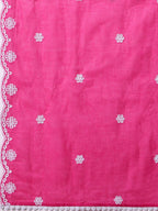 Nayra Cut Chikankari Embroidered Kurta With Pant And Dupatta Set, Multicolor - Hiral Fashion | Grocsy