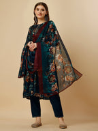 Nayara Cut Kurta With Pant And Dupatta Set, Multicolor - Hiral Fashion | Grocsy