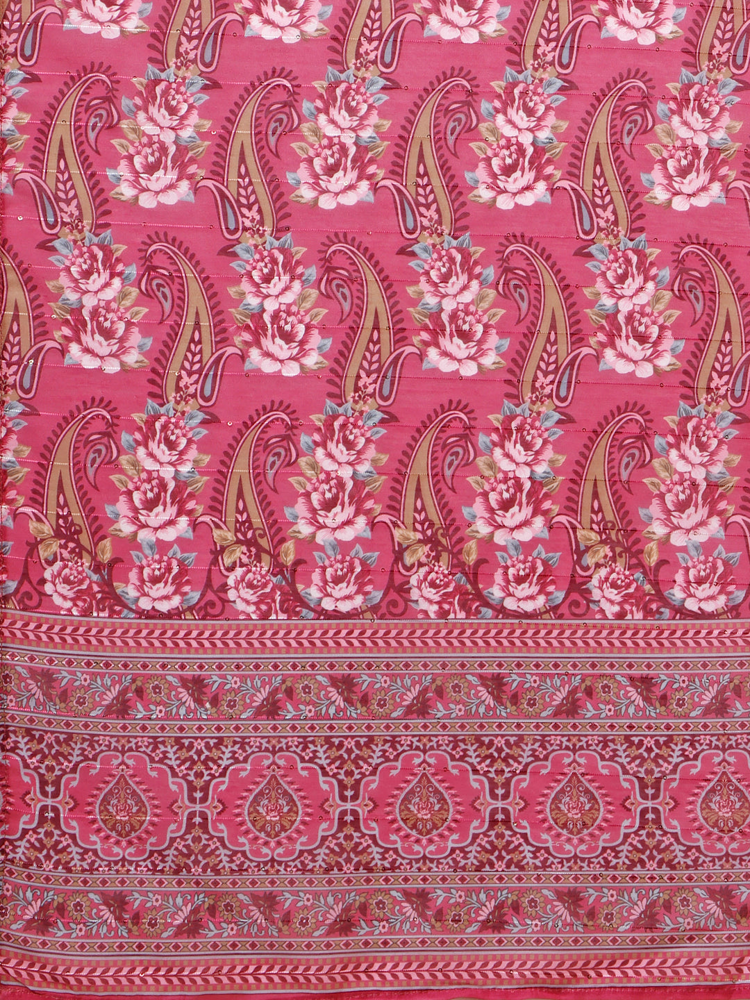 Embroidered Kurta With Pant And Dupatta Set, Multicolor - Hiral Fashion | Grocsy