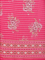 Embroidered Kurta With Pant And Printed Organza Dupatta, Multicolor - Hiral Fashion | Grocsy