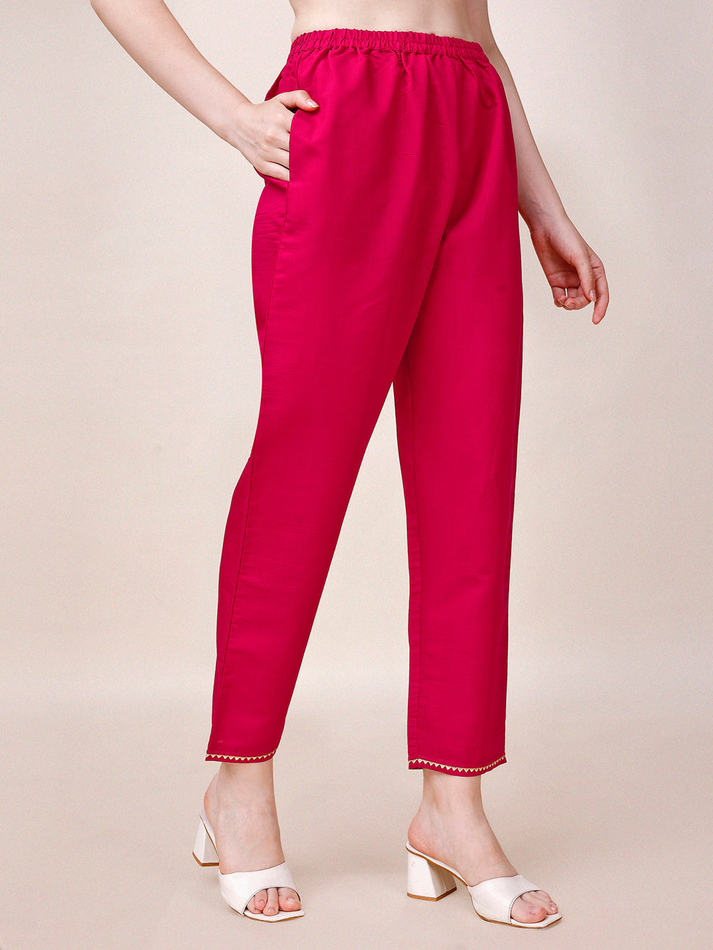 Embroidered Kurta With Pant And Printed Organza Dupatta, Multicolor - Hiral Fashion | Grocsy