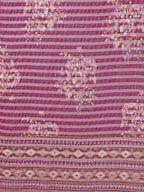 Hand Embroidered Kurta With Pant And Organza Printed Dupatta Set, Multicolor - Hiral Fashion | Grocsy