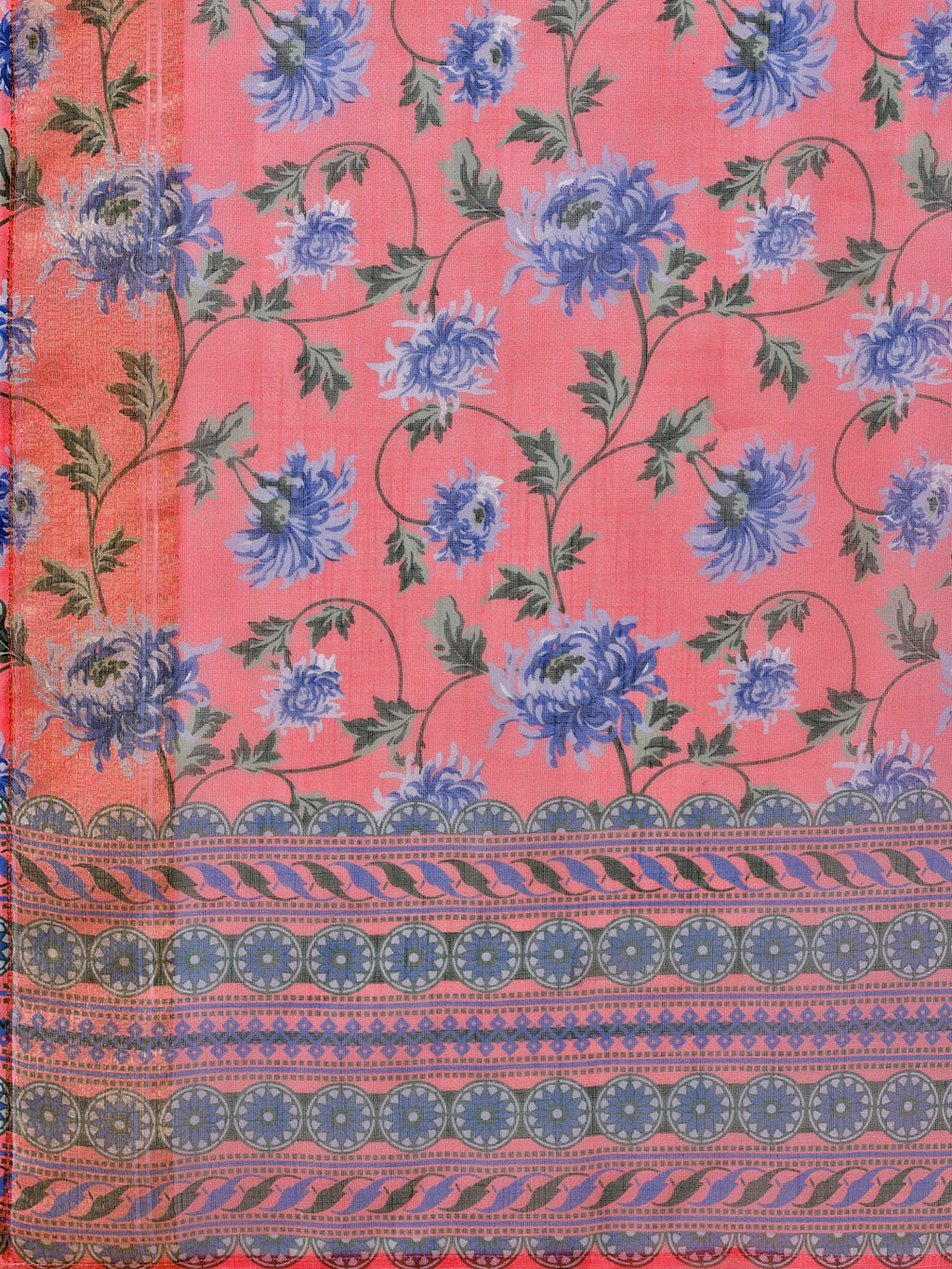 Embroidered Kurta With Pant & Printed Dupatta Set, Multicolor - Hiral Fashion | Grocsy